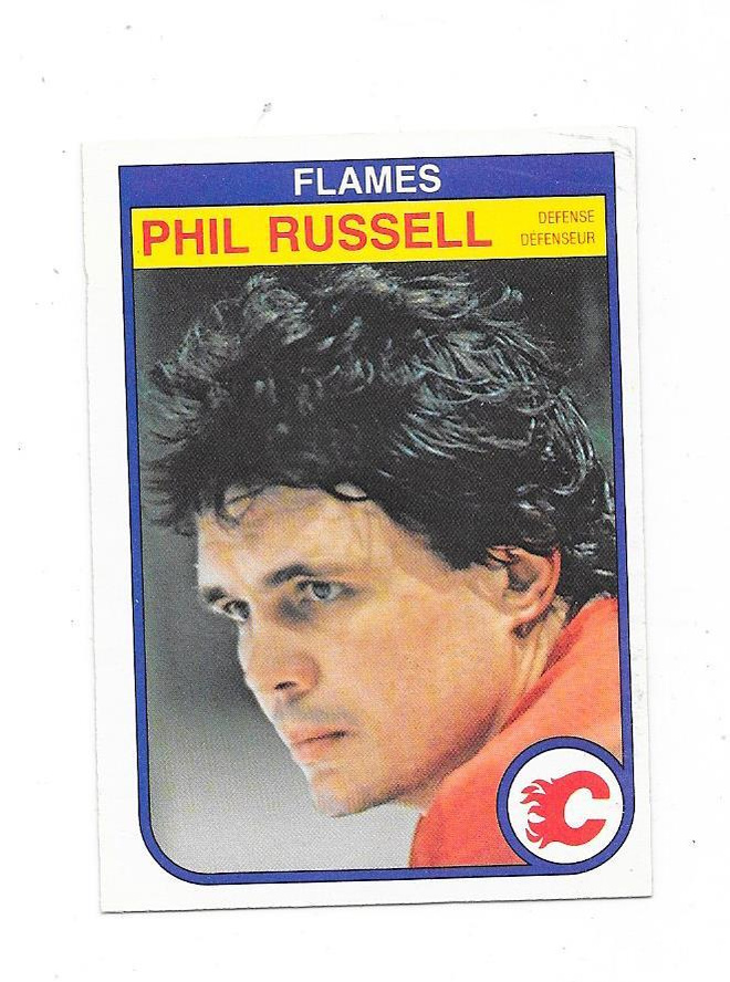 1982-83 OPC #58 Phil Russell Calgary Flames goonie