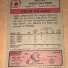 PELAAJA KORTTI JALKAPALLO COLIN VILJOEN 25 IPSWICH - pikkukuva 2