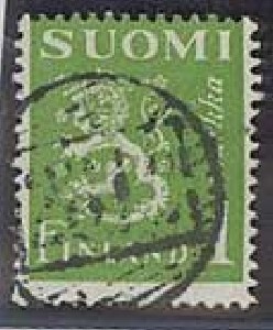 1942 1mk vihreä nro-leima 2812