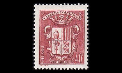 Andorra Fr 84 ** Vaakuna 40 C (1942)