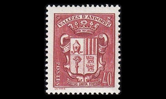 Andorra Fr 84 ** Vaakuna 40 C (1942)