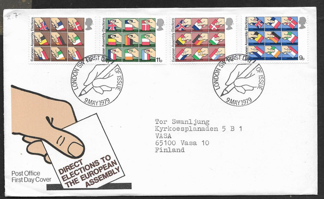 Englanti -  1. EU:n parlam.  vaalit 1979 FDC (Mic. 789-792)