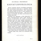 Lehtovaara, Arvo : Kasvatuspsykologia - pikkukuva 2