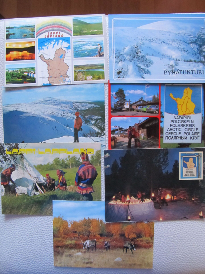 LAPPI.....7 erilaista väripostikorttia.