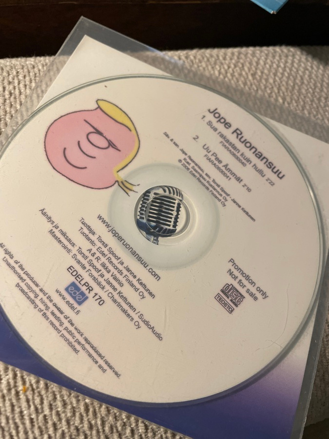 Jope Ruonansuu . Sua rakastan kuin hullu CDS single