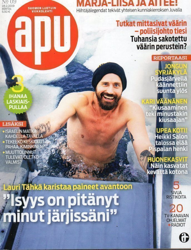 Apu n:o 09 2019 Lauri Tähkä. Marja-Liisa & Äitee. Kari. Jong