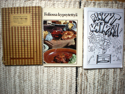Keittokirjaset 50-, 70, ja 90-luvuilta