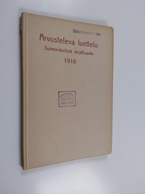 Arvosteleva luettelo suomenkielistä kirjallisuutta 1916