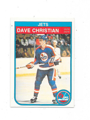 1982-83 OPC #377 Dave Christian , Winnipeg Jets