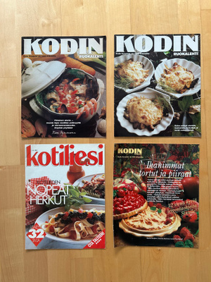 Ruokalehtiä / Joululehtiä 4 kpl