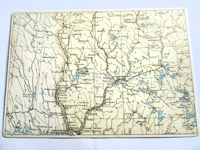 Karttakortti Kemi Tornio Rovaniemi 1935 MMH painos