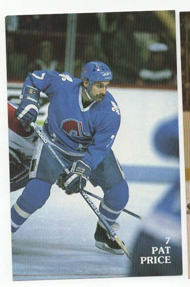 Pat Price Quebec Nordiques Team Issue Postcard