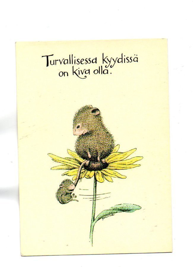 "TURVALLISESSA KYYDISSÄ..." -KORTTI /House Mouse