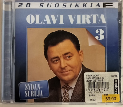 OLAVI VIRTA 3-SYDÄNSURUJA-20 Suosikkia-CD, v.1999 Warner