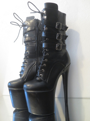 Platform fetish crossdress boots kengät koko 44 (43)