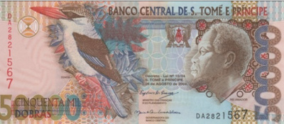 (B0035) SAO TOME AND PRINCIPE, 2004. 50000 Dobras. P-68b UNC