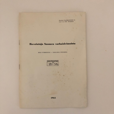 Havaintoja Suomen varhaisleimoista