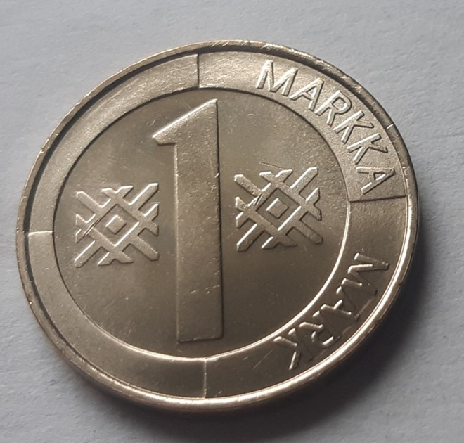 1 markka UNC, v. 1999