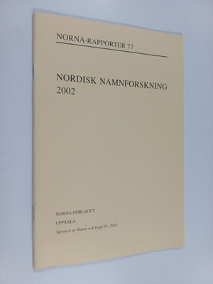 Nordisk namnforskning 2002