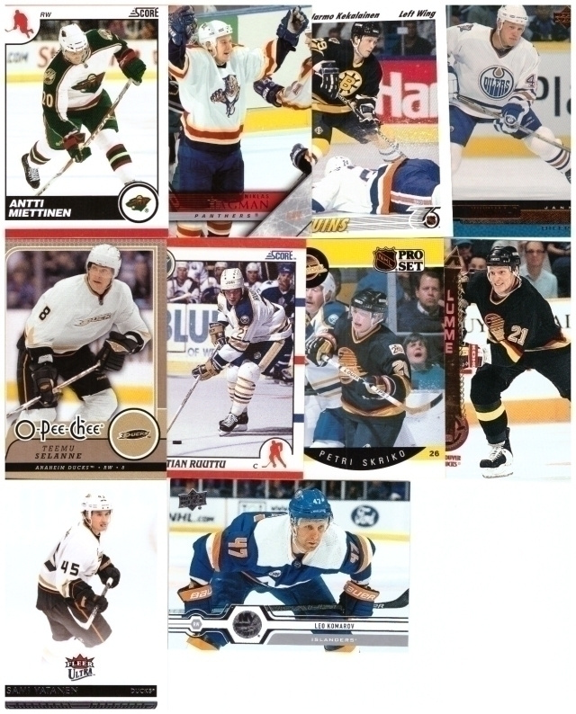 10 x SUOMI NHL mm. MIETTINEN, HAGMAN, KOMAROV.....