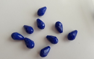 Syvänsinisiä tippahelmä 10 kpl, koko 15x8mm
