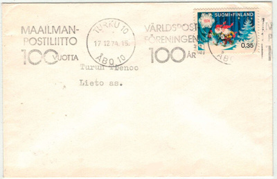 1974 joulumerkki painotuote