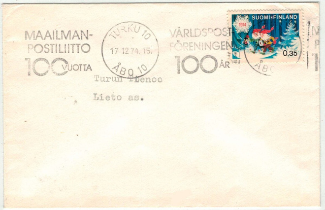 1974 joulumerkki painotuote