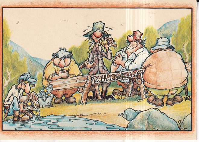 Kullankaivajat. piirros, kulkematon.  e322