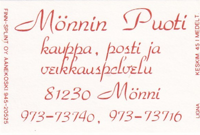 Mönni, Mönnin Puoti  1/11