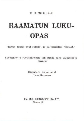 R. M. Mc Cheyne : Raamatun lukuopas