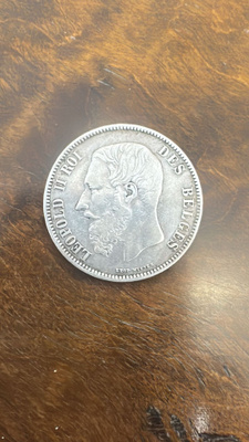 Belgia 5 Francs / Frankkia 1870 (Kuningas Leopold II) - Iso
