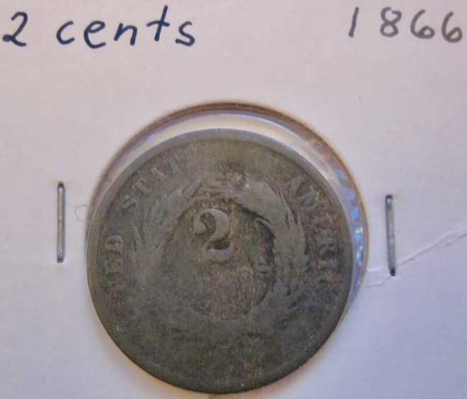 USA 2 cents 1866