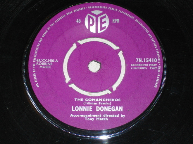7" LONNIE DONEGAN - The Comancheros - single 1962 rockabilly