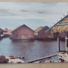 Ahvenanmaa, ranta-aittoja, väripk, p. 1961 Ruotsiin - pikkukuva 1