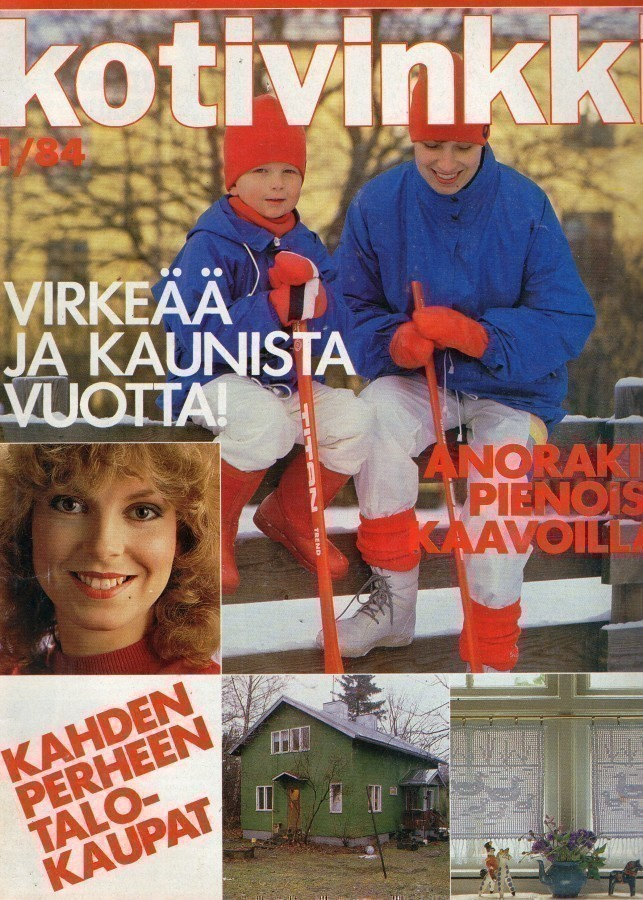 Kotivinkki n:o 1 1984 Ompele anorakki. Vanha sohva, uusi elä