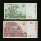 Malawi 5 + 10 Kwacha 1997 P36-P37, UNC - pikkukuva 2