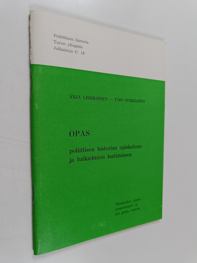 Anja Lehikoinen : Opas poliittisen historian opiskeluun j...
