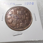 10 penniä 1908 kulkenut Siisti patinoinin alkua . - pikkukuva 1