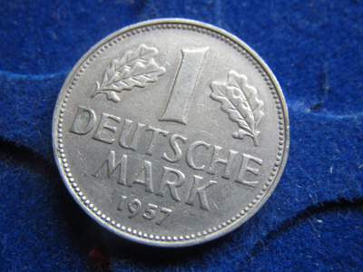 1 mark 1957G. Länsi-Saksa. West Germany