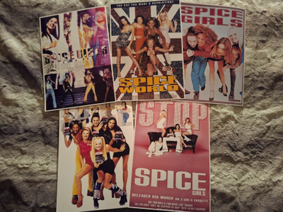 SPICE GIRLS --- julistesetti 5kpl --- 21cm x 30cm #2 ---