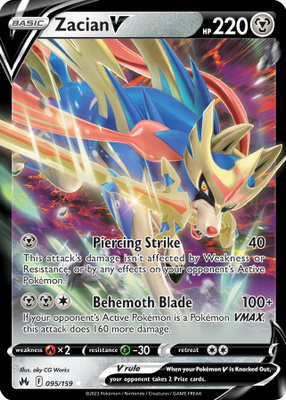 Zacian V 095/159 - Crown Zenith - NM/M