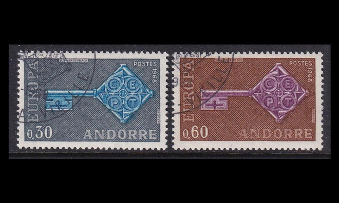 Andorra Fr 208-9 o Europa (1968)