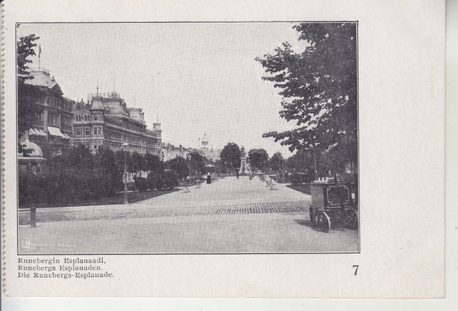 Helsinki Runeberin esplanadi käyttämättömänä.