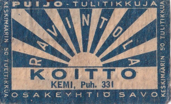 Kemi. Ravintola Koitto.  Osakeyhtiö Savo b490