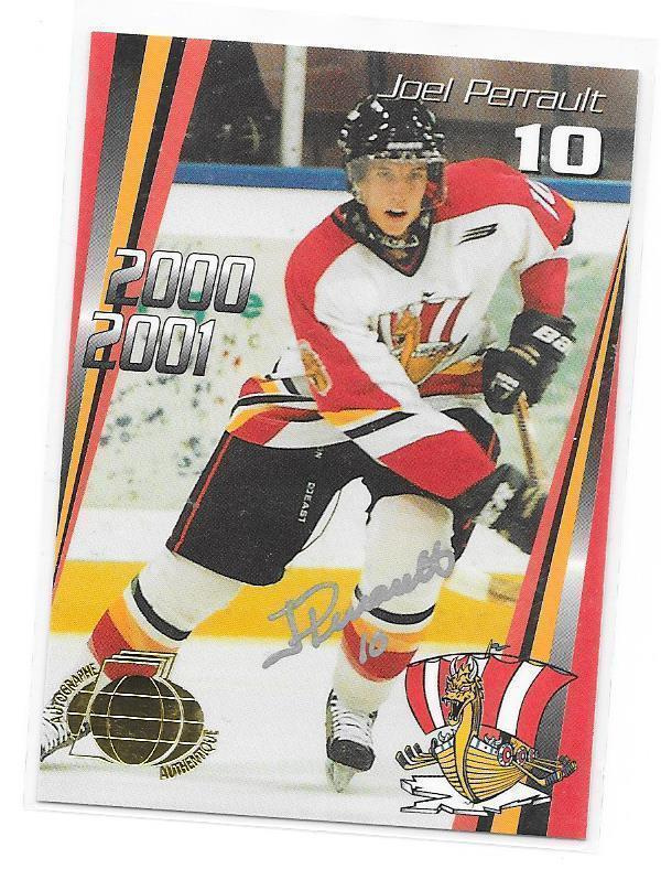 00-01 Baie-Comeau Drakkar Silver Auto #2 Joel Perrault HIFK