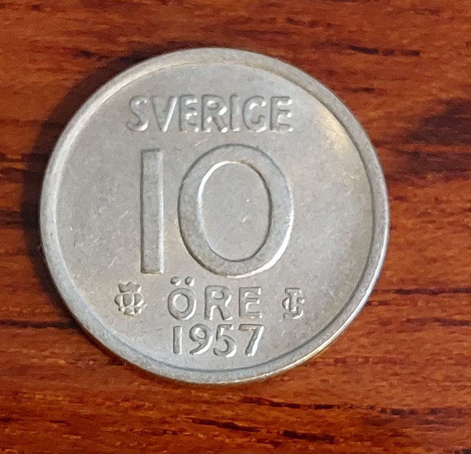 Ruotsin 10 ören hopeakolikoita
