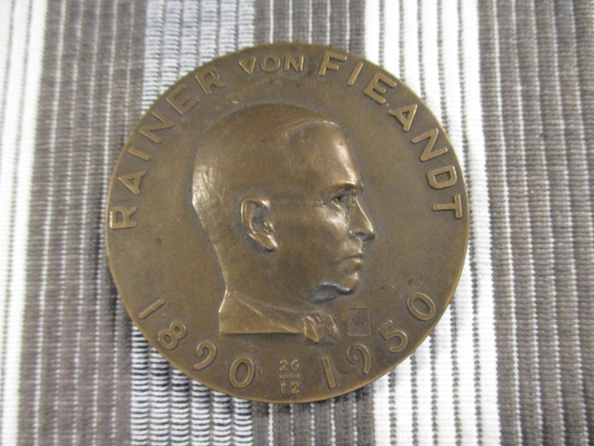 Rainer von Fieandt 1890-1950 mitali/Wäinö Aaltonen 1950.
