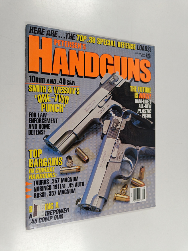 Handguns for sport & defence august 1990