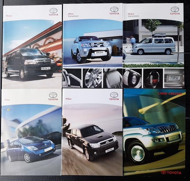 TOYOTA esitteet HIACE HILUX PRIUS Land Cruiser Avensis ...