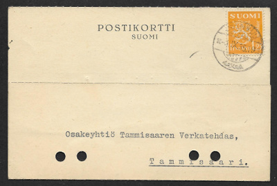 Postil. - 1,25 1930 (LAPE 177) Joensuu 4.9.1935